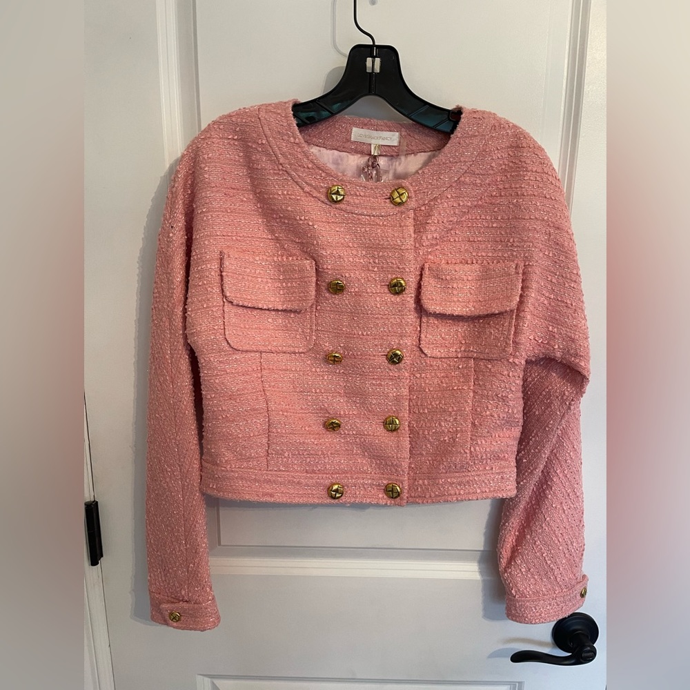 LoveShackFancy Keiran Jacket, Peony, Small